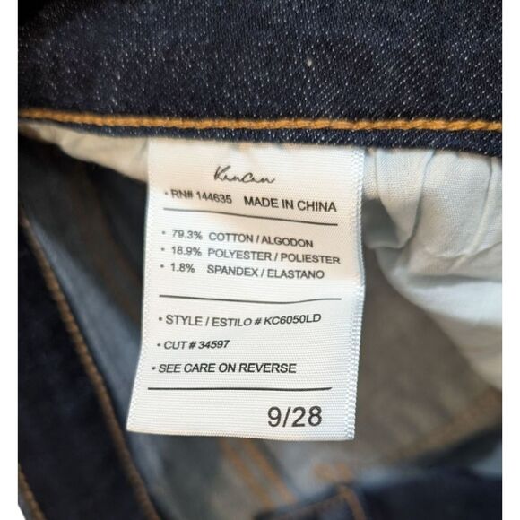 Kancan Dark Wash Distressed Skinny Jeans Raw hem Women's Size 9/28 - Picture 7 of 7